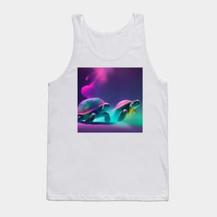 TURTLES DESIGN IN MULTICOLORED MIST Tank Top